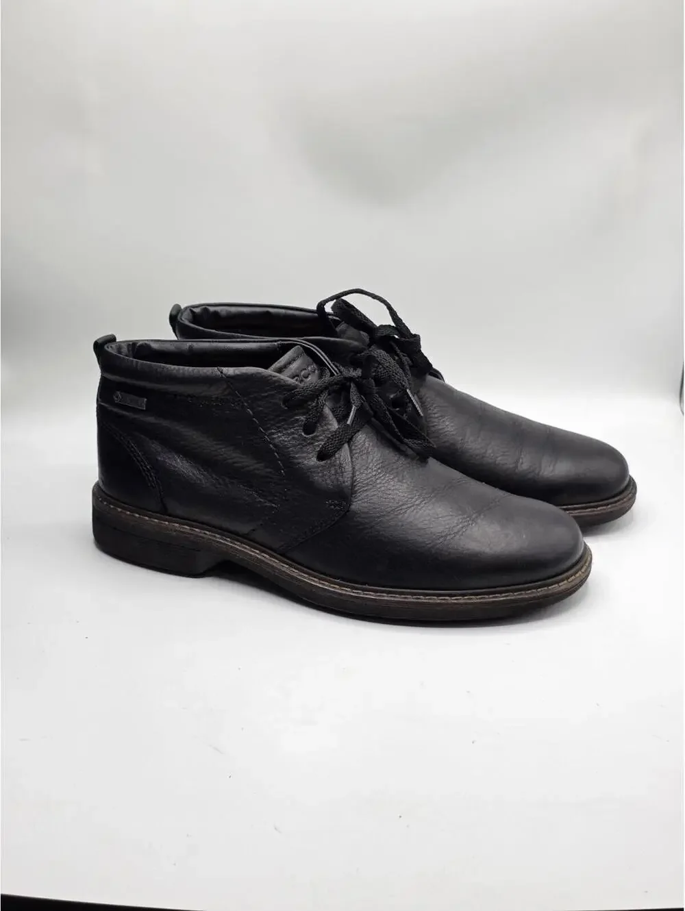 ECCO Turn Gore-Tex Waterproof Black Leather Chukka Boots Men’s 41 / US 7-7.5